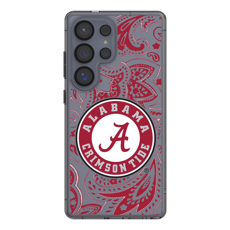 University of Alabama Crimson Tide Paisley Galaxy Clear Phone Case for Samsung Galaxy