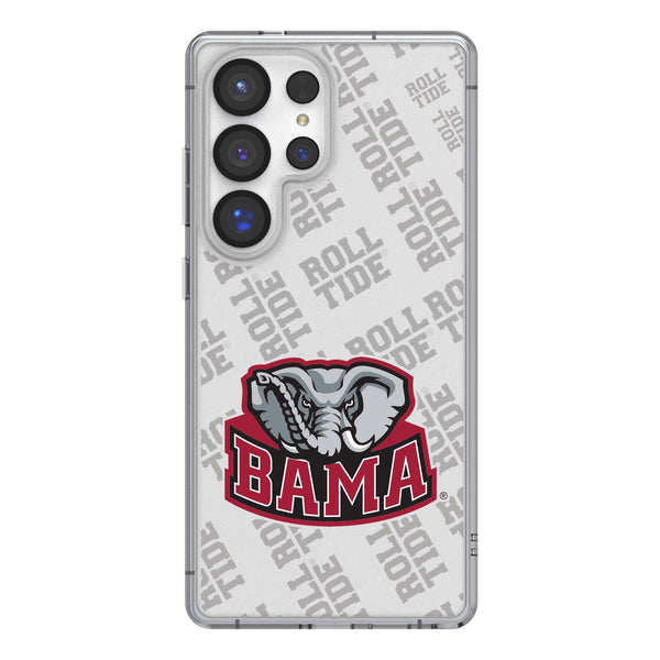 University of Alabama Crimson Tide Script A Quadtile Galaxy Clear Phone Case for Samsung Galaxy