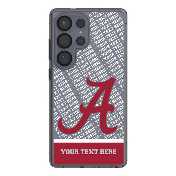 University of Alabama Crimson Tide Script A Personalized EndZone Plus Galaxy Clear Phone Case for Samsung Galaxy