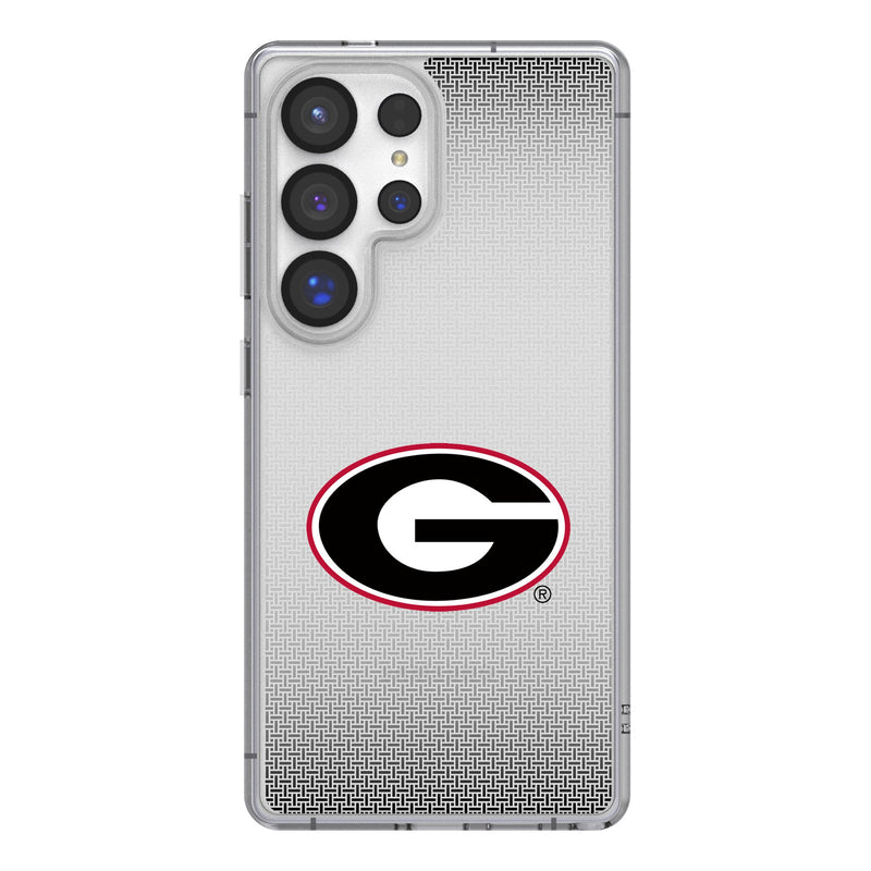 University of Georgia Bulldogs Linen Galaxy Clear Phone Case for Samsung Galaxy