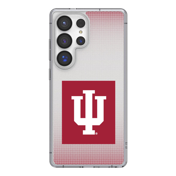 Indiana University Hoosiers Linen Galaxy Clear Phone Case for Samsung Galaxy