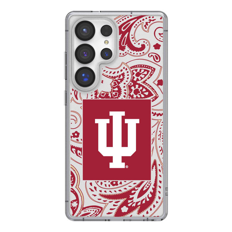 Indiana University Hoosiers Paisley Galaxy Clear Phone Case for Samsung Galaxy