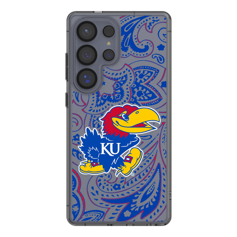 University of Kansas Jayhawks Paisley Galaxy Clear Phone Case for Samsung Galaxy