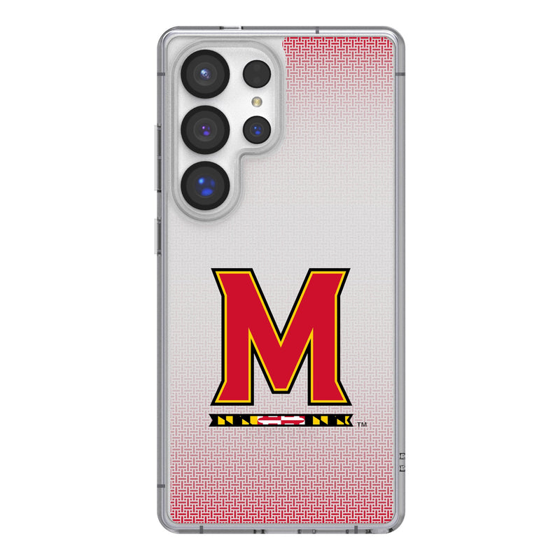 University of Maryland Terrapins Linen Galaxy Clear Phone Case for Samsung Galaxy