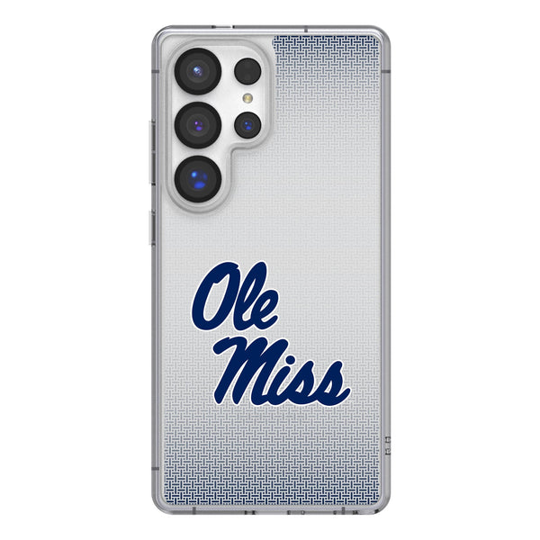 University of Mississippi Rebels Linen Galaxy Clear Phone Case for Samsung Galaxy