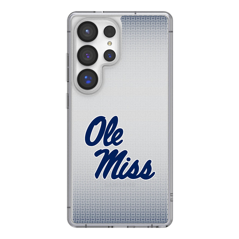University of Mississippi Rebels Linen Galaxy Clear Phone Case for Samsung Galaxy
