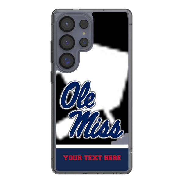 University of Mississippi Rebels Personalized EndZone Plus Galaxy Clear Phone Case for Samsung Galaxy