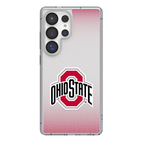 Ohio State University Buckeyes Linen Galaxy Clear Phone Case for Samsung Galaxy