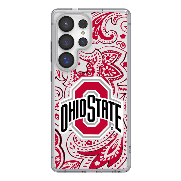 Ohio State University Buckeyes Paisley Galaxy Clear Phone Case for Samsung Galaxy