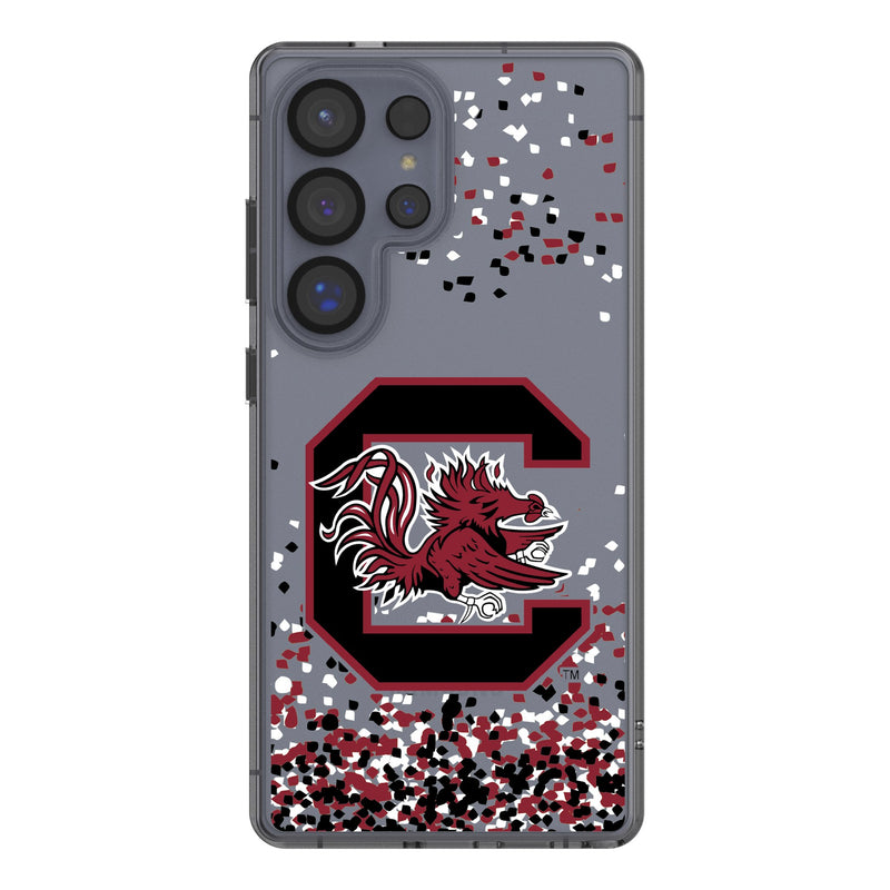University of South Carolina Gamecocks Confetti Galaxy Clear Phone Case for Samsung Galaxy