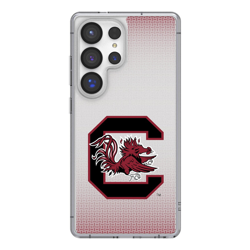 University of South Carolina Gamecocks Linen Galaxy Clear Phone Case for Samsung Galaxy