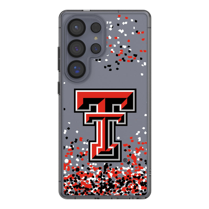 Texas Tech Red Raiders Confetti Galaxy Clear Phone Case for Samsung Galaxy
