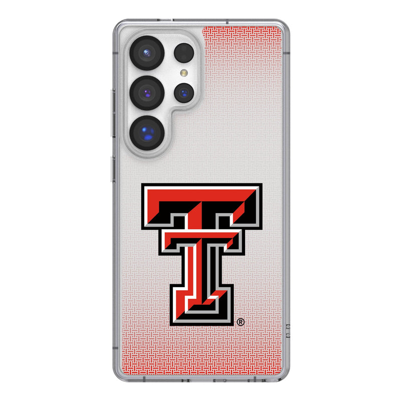 Texas Tech Red Raiders Linen Galaxy Clear Phone Case for Samsung Galaxy