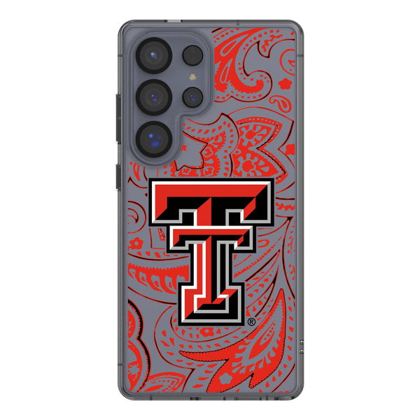 Texas Tech Red Raiders Paisley Galaxy Clear Phone Case for Samsung Galaxy