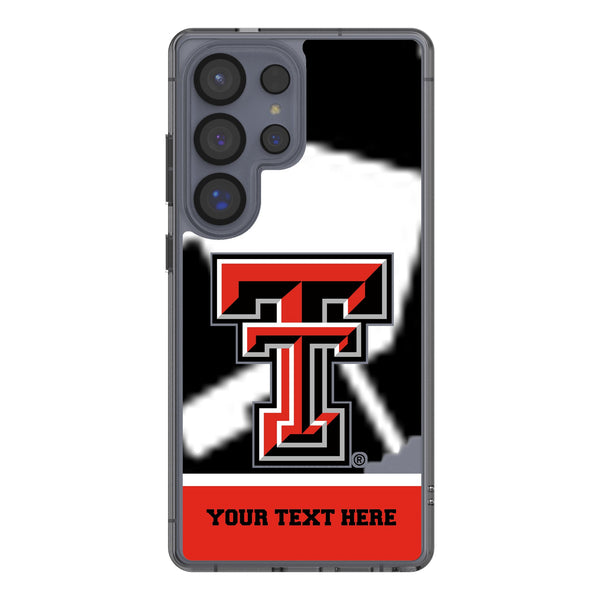 Texas Tech Red Raiders Personalized EndZone Plus Galaxy Clear Phone Case for Samsung Galaxy