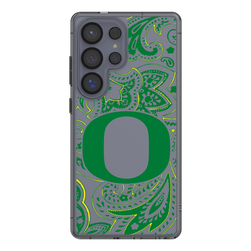 University of Oregon Ducks Paisley Galaxy Clear Phone Case for Samsung Galaxy