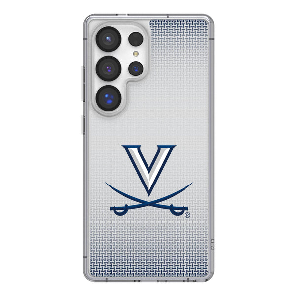 University of Virginia Cavaliers Linen Galaxy Clear Phone Case for Samsung Galaxy
