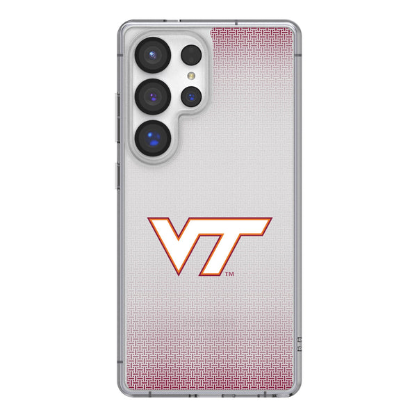 Virginia Tech Hokies Linen Galaxy Clear Phone Case for Samsung Galaxy