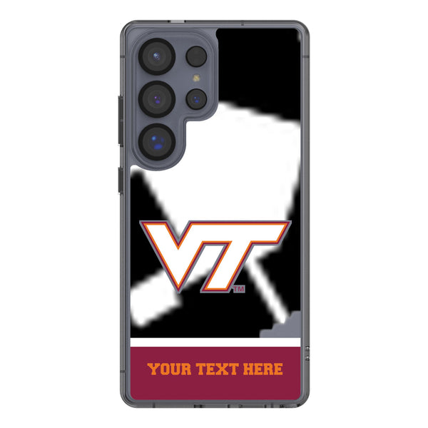 Virginia Tech Hokies Personalized EndZone Plus Galaxy Clear Phone Case for Samsung Galaxy