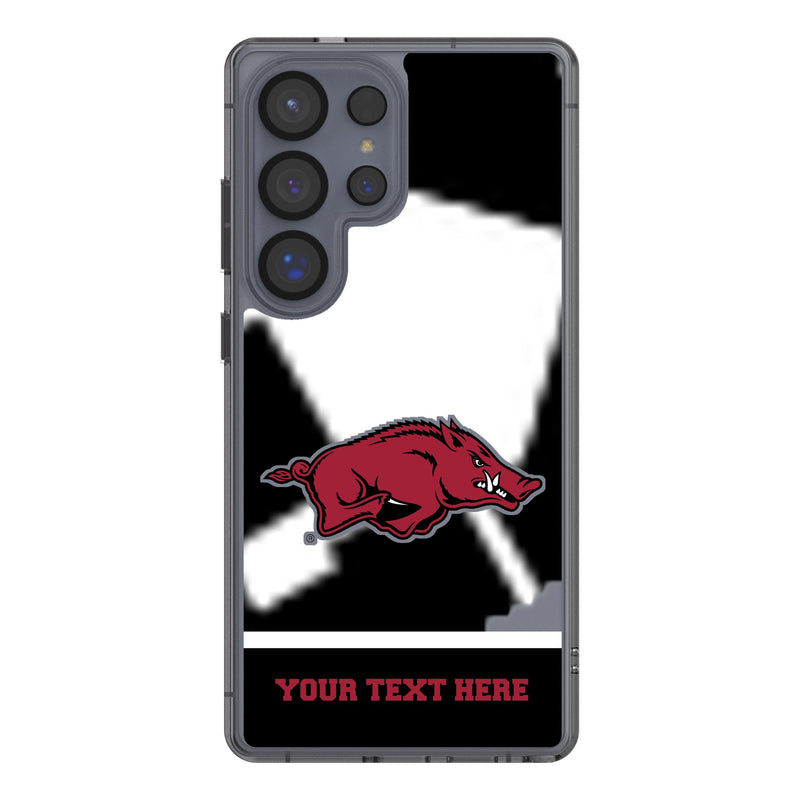 University of Arkansas Fayetteville Razorbacks Personalized EndZone Plus Galaxy Clear Phone Case for Samsung Galaxy