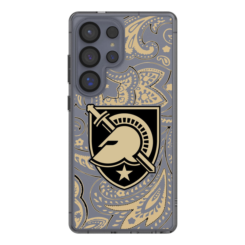 United States Military Academy Black Knights Paisley Galaxy Clear Phone Case for Samsung Galaxy
