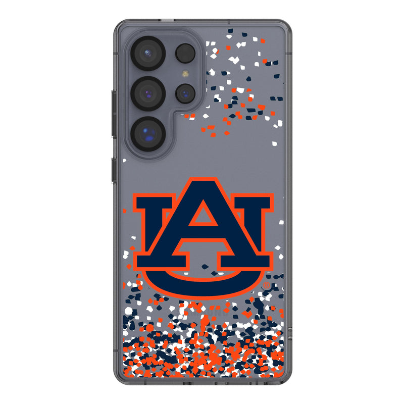 University of Auburn Tigers Confetti Galaxy Clear Phone Case for Samsung Galaxy