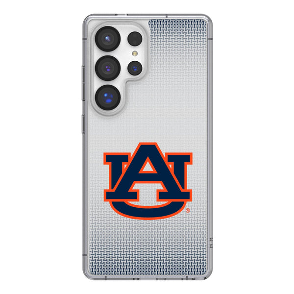 University of Auburn Tigers Linen Galaxy Clear Phone Case for Samsung Galaxy