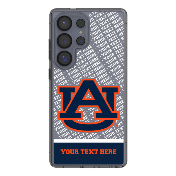 University of Auburn Tigers Personalized EndZone Plus Galaxy Clear Phone Case for Samsung Galaxy