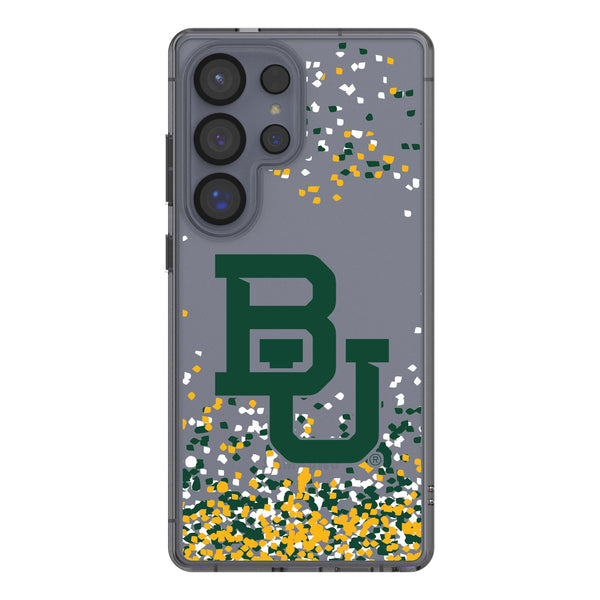 Baylor University Bears Confetti Galaxy Clear Phone Case for Samsung Galaxy