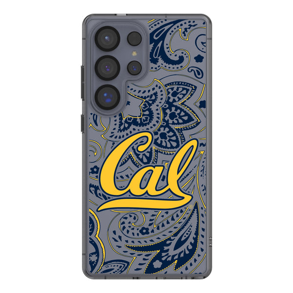 University of California Berkeley Golden Bears Paisley Galaxy Clear Phone Case for Samsung Galaxy