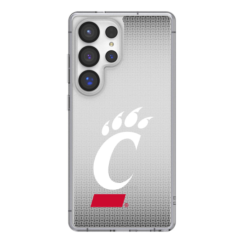 University of Cincinnati Bearcats Linen Galaxy Clear Phone Case for Samsung Galaxy