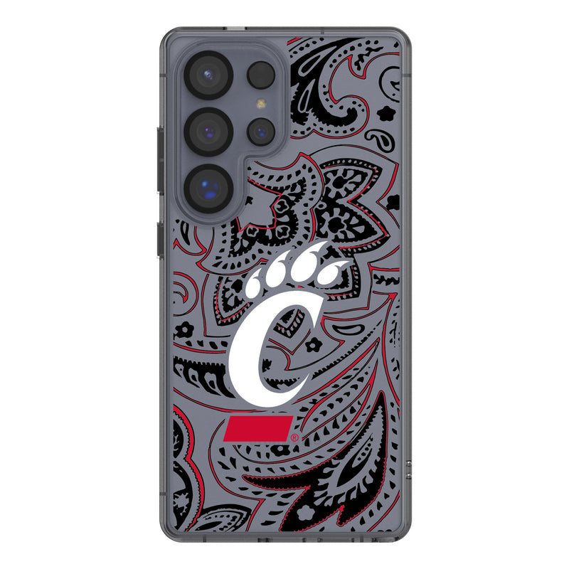 University of Cincinnati Bearcats Paisley Galaxy Clear Phone Case for Samsung Galaxy
