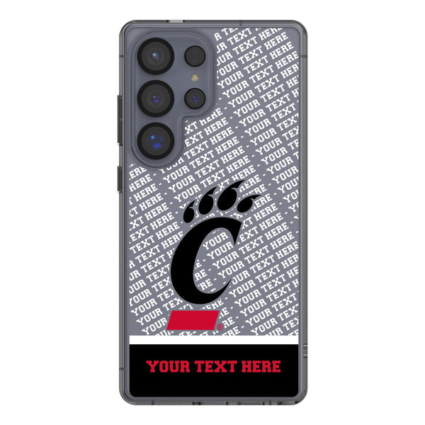 University of Cincinnati Bearcats Personalized EndZone Plus Galaxy Clear Phone Case for Samsung Galaxy