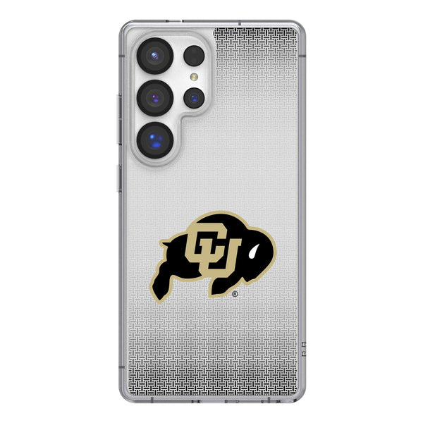 University of Colorado Buffaloes Linen Galaxy Clear Phone Case for Samsung Galaxy