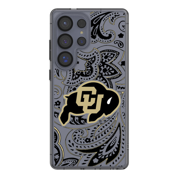 University of Colorado Buffaloes Paisley Galaxy Clear Phone Case for Samsung Galaxy