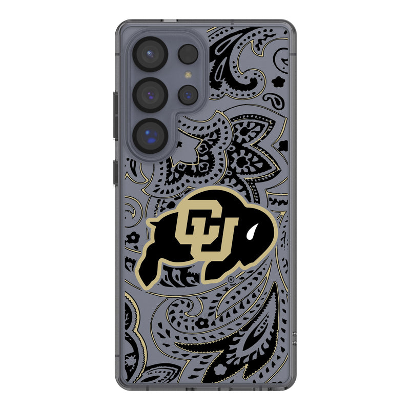 University of Colorado Buffaloes Paisley Galaxy Clear Phone Case for Samsung Galaxy