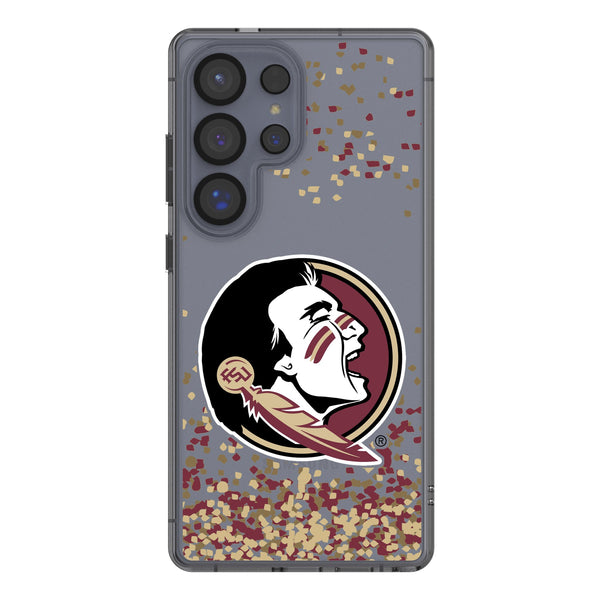 Florida State University Seminoles Confetti Galaxy Clear Phone Case for Samsung Galaxy