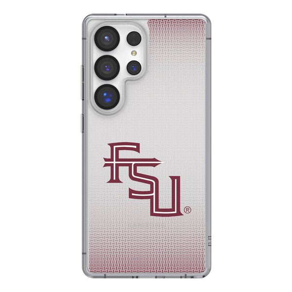 Florida State University Seminoles Athletic Wordmark Linen Galaxy Clear Phone Case for Samsung Galaxy