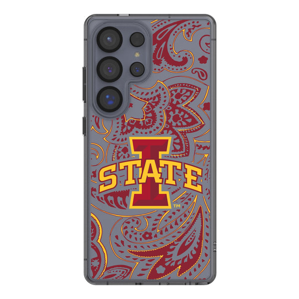Iowa State University Cyclones Paisley Galaxy Clear Phone Case for Samsung Galaxy