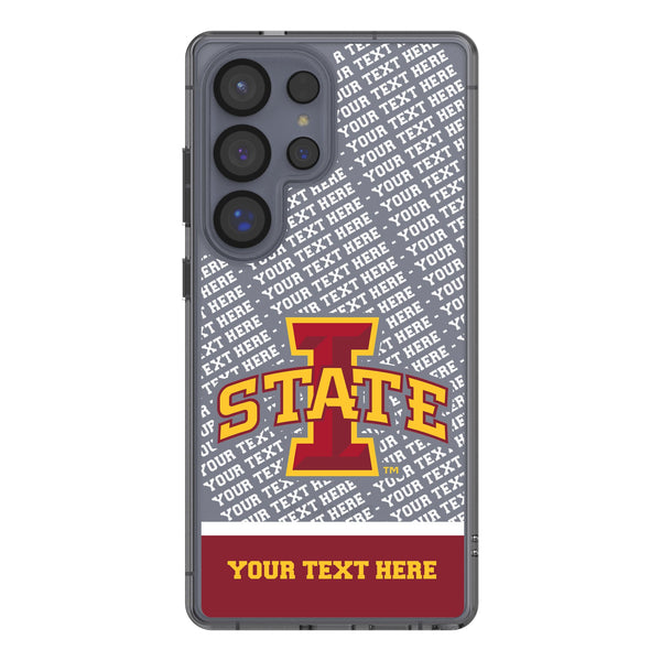 Iowa State University Cyclones Personalized EndZone Plus Galaxy Clear Phone Case for Samsung Galaxy