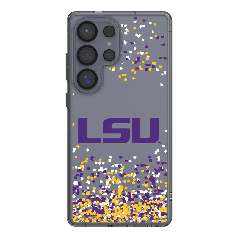 Louisiana State University Tigers Confetti Galaxy Clear Phone Case for Samsung Galaxy