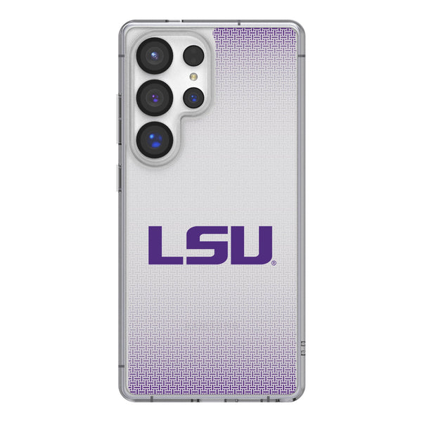 Louisiana State University Tigers Linen Galaxy Clear Phone Case for Samsung Galaxy