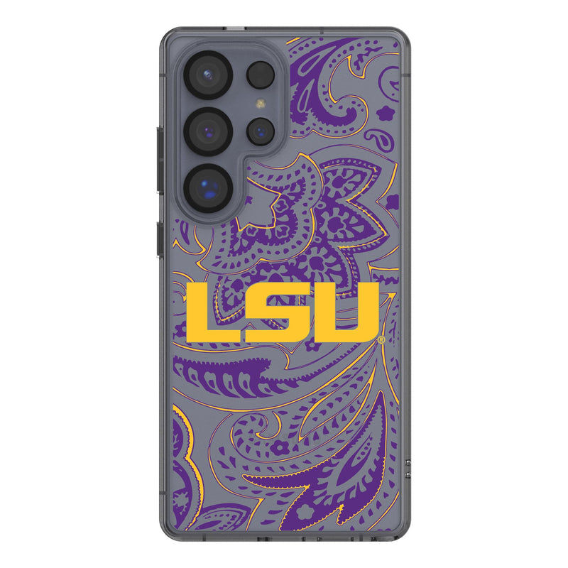 Louisiana State University Tigers Paisley Galaxy Clear Phone Case for Samsung Galaxy