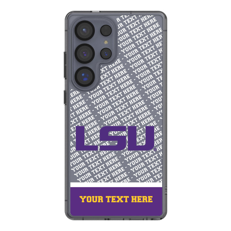 Louisiana State University Tigers Personalized EndZone Plus Galaxy Clear Phone Case for Samsung Galaxy
