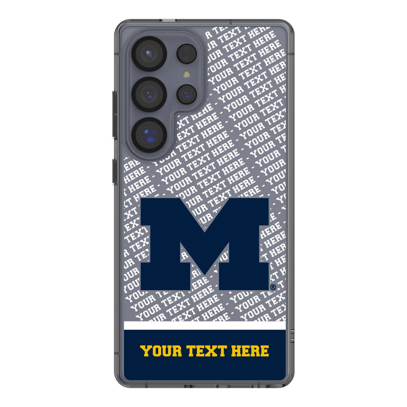 University of Michigan Wolverines Personalized EndZone Plus Galaxy Clear Phone Case for Samsung Galaxy