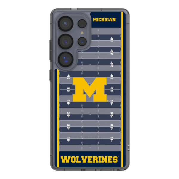 University of Michigan Wolverines Field Galaxy Clear Phone Case for Samsung Galaxy