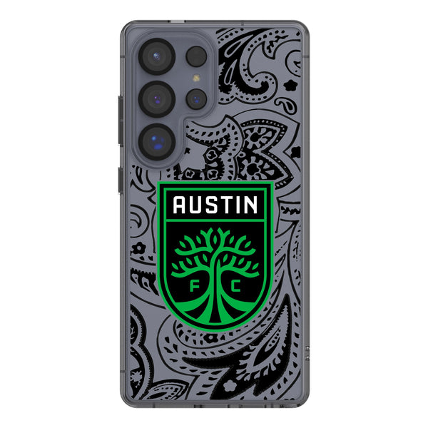 Austin FC Paisley Galaxy Clear Phone Case for Samsung Galaxy