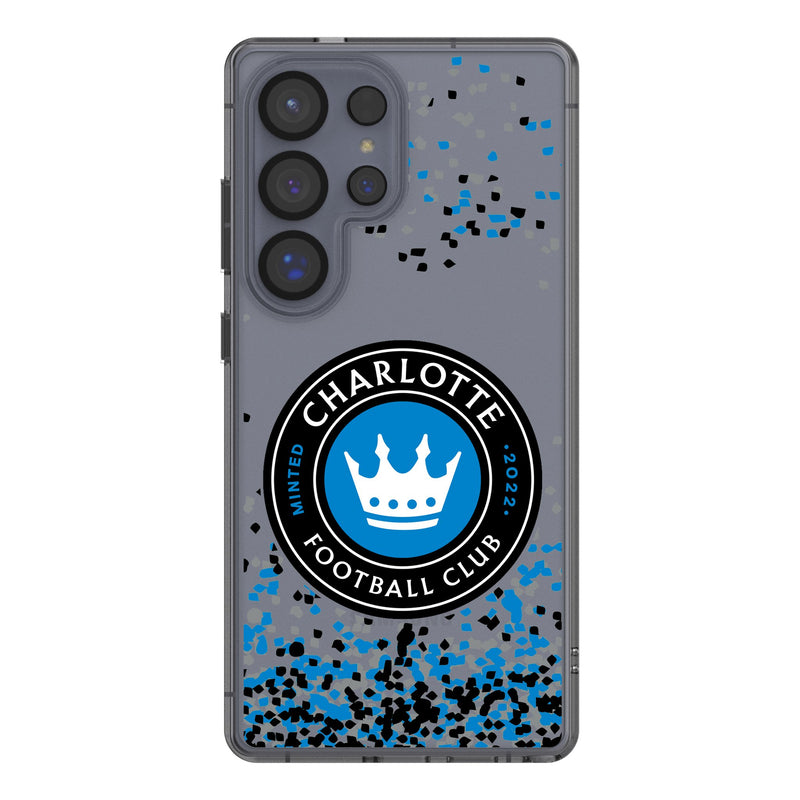 Charlotte FC Confetti Galaxy Clear Phone Case for Samsung Galaxy