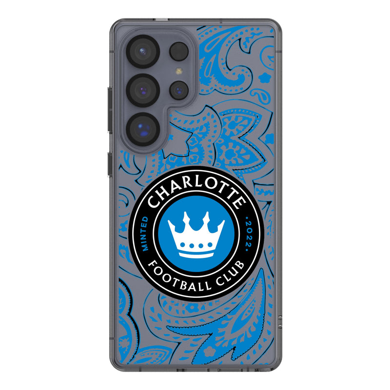 Charlotte FC Paisley Galaxy Clear Phone Case for Samsung Galaxy