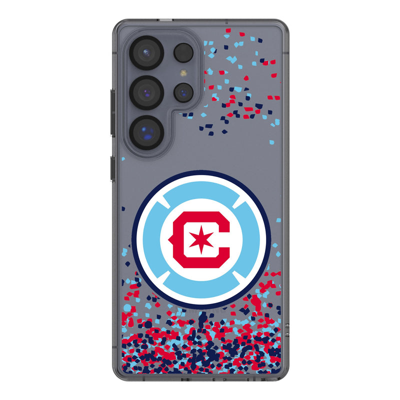 Chicago Fire Confetti Galaxy Clear Phone Case for Samsung Galaxy
